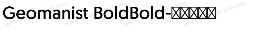 Geomanist BoldBold字体转换